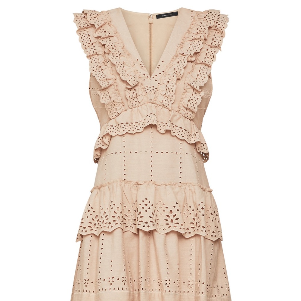 BCBG Ruffled Eyelet Dress